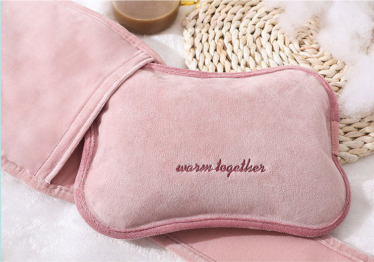 Electric Hot Water Bottle With Soft Cozy Hand Warmer Pouch